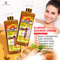 1l turmeric papaya scrub shower gel gentle moisturizing cleansing exfoliating moisturizing skin beautifying shower gel