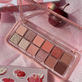 Capel fruit & vegetable 12-color eyeshadow palette - shimmer, matte, and glitter - european & american style dragon fruit pink & black eyeshadow palette - spicy girl makeup