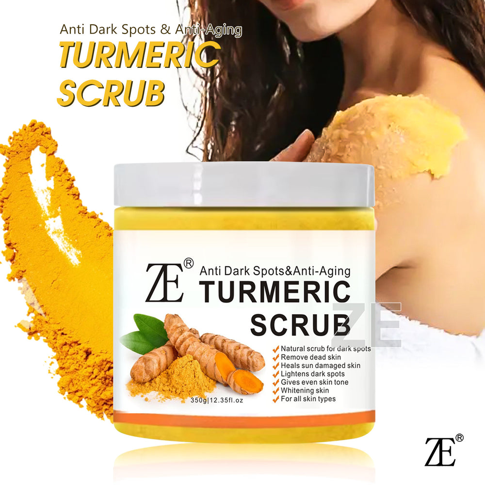 Turmeric body scrub - exfoliating bath salt for deep cleansing and skin rejuvenation
