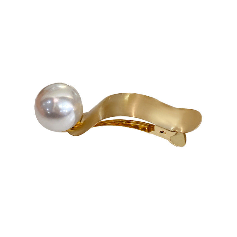 Casual design large pearl hairpin for women, back of head hairpin, classy shark clip, headwear, new arrivalsummer gripper