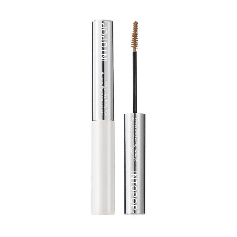 Intopop velvet mist long-lasting brow tint - waterproof, sweat-proof, smudge-proof, natural hair-like definition, wild brow look, light brown