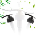 Guangzhou in-stock: push-down threaded lotion pump head, long spout 32 teeth, black and white hand soap & personal care plastic pump