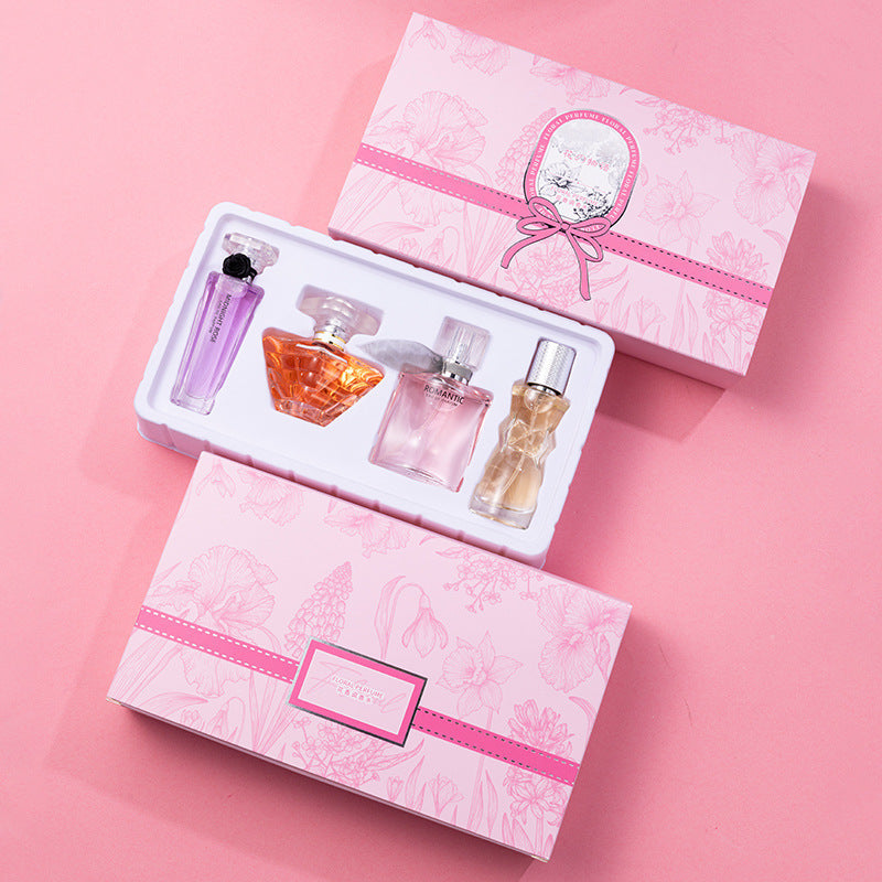 Trendy new perfume set for women - four-piece fragrance collection, light & long-lasting scent, live stream from vietnam & southeast asia