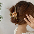 Flower french hair clip ins girl hairpin wholesale shark clip new hair clip female back of head elegant clip