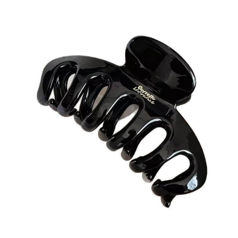 2026 new spring large hair volume polka dot high-end large shark clip back of head shark clip hair clip women's hair accessories