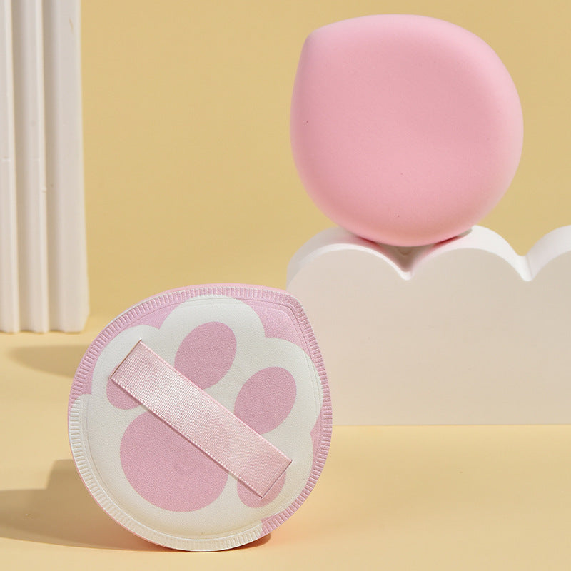 100 points cotton candy puff cat claw air cushion powder bottom liquid dry and wet dual-use powder-free large thickened sponge puff