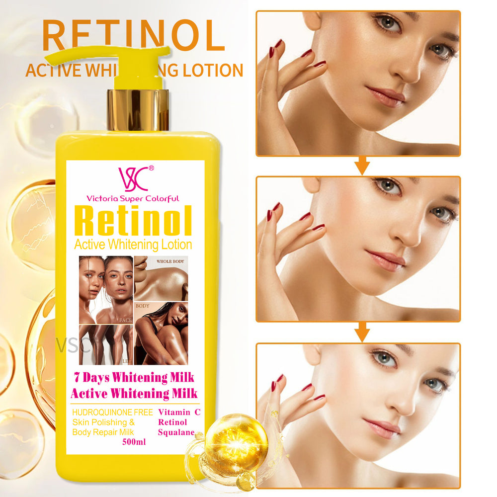 retinol active brightening cream 500ml moisturizing brightening repair milk body lotion factory