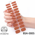 no-bake gel manicure stickers waterprooffashionpure color nail stickers no cure gel nail wraps