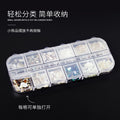 Nail art 12-compartment long storage box - clear acrylic jewelry rhinestone organizer - wholesale from manufacturer