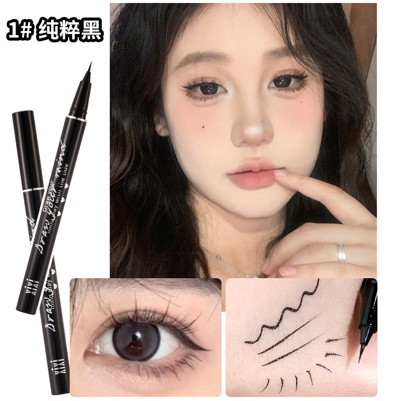 Xixi desert track slim eyeliner pen ultra-fine waterproof sweat-proof smudge-proof lower lash & under-eye highlight pen