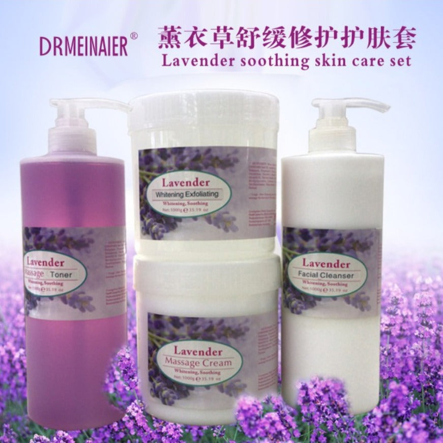 hospital skin care 4-piece set facial cleanser, lotion, massage cream, large capacity hydrating and moisturizing skin care set 1000g