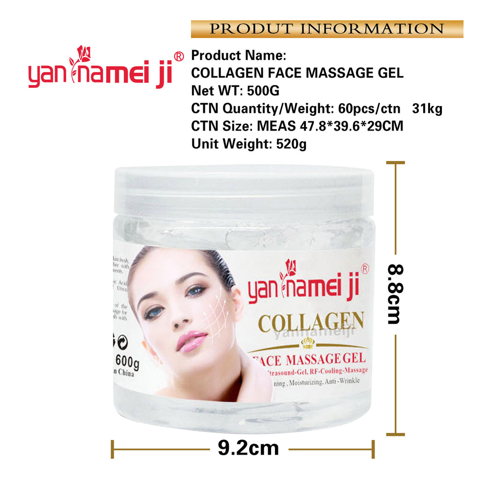 exclusive facial collagen gel hydrating, moisturizing and firming massage gel 500g export wholesale