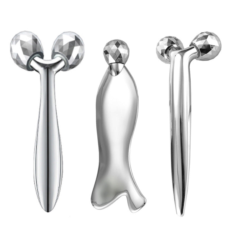 bestseller: 3d roller facial massager - zinc alloy massage wand for face lifting, firming, and eye massage