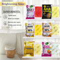 soap bagged soap turmeric aha fruit soap arbutin brightening moisturizing cleansing scrub 80g