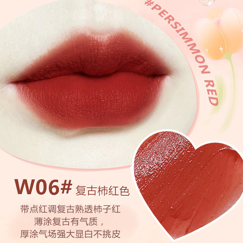 Wodwod velvet mist light cream lip glaze velvet matte matte low saturation pseudo-natural student affordable lipstick