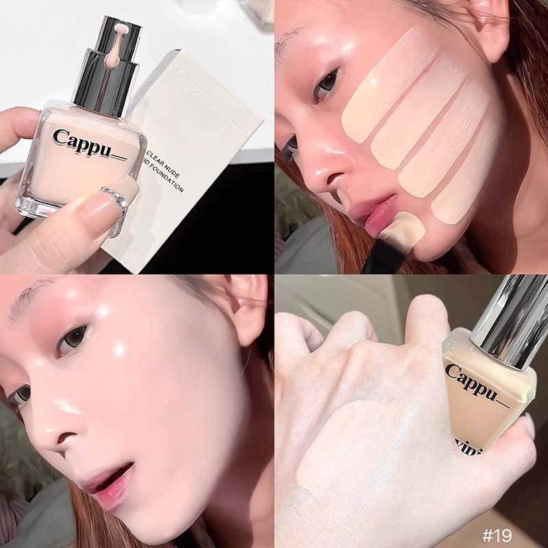 Kapavini clear nude skin foundation creamy skin oil control concealer long-lasting waterproof anti-sweat non-removing makeup foundation cream
