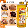 bestselling turmeric essential oil 500ml - almond body oil for moisturizing massage, spa, facial massage, brightening, and dark spot removal