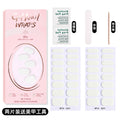 Zhengxiang custom gel nail stickers solid color 32 fingers two-piece set korean uv light semi-cured nail stickers waterproof