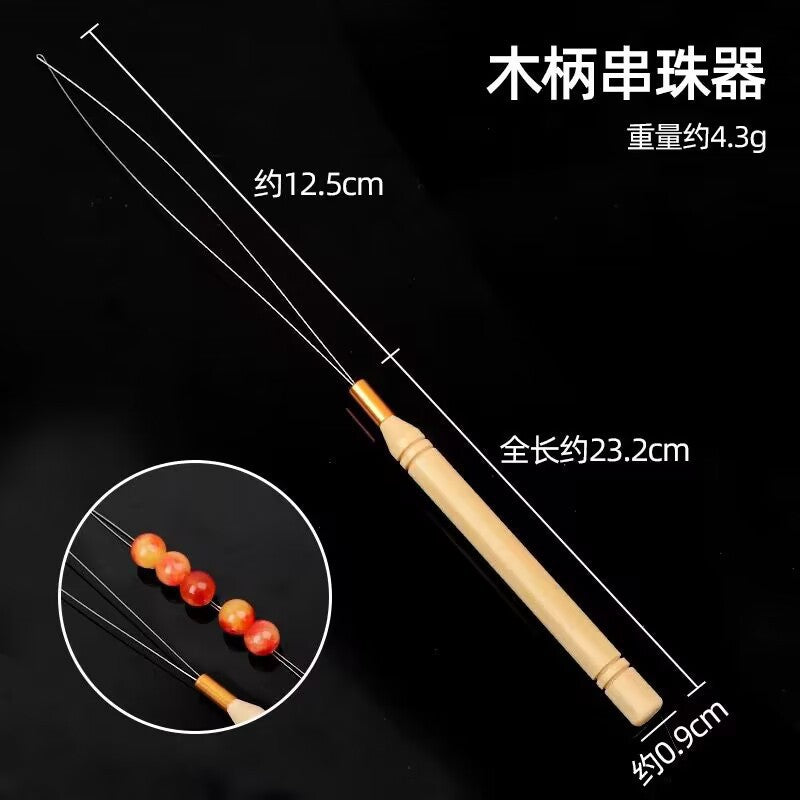 Special wooden handle crochet hook for hair extensions with tongue wig hair extension hook feather hair extension crochet hook tool manufacturer