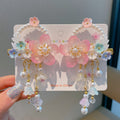 150-12# pearl circle pink flower (one pair)