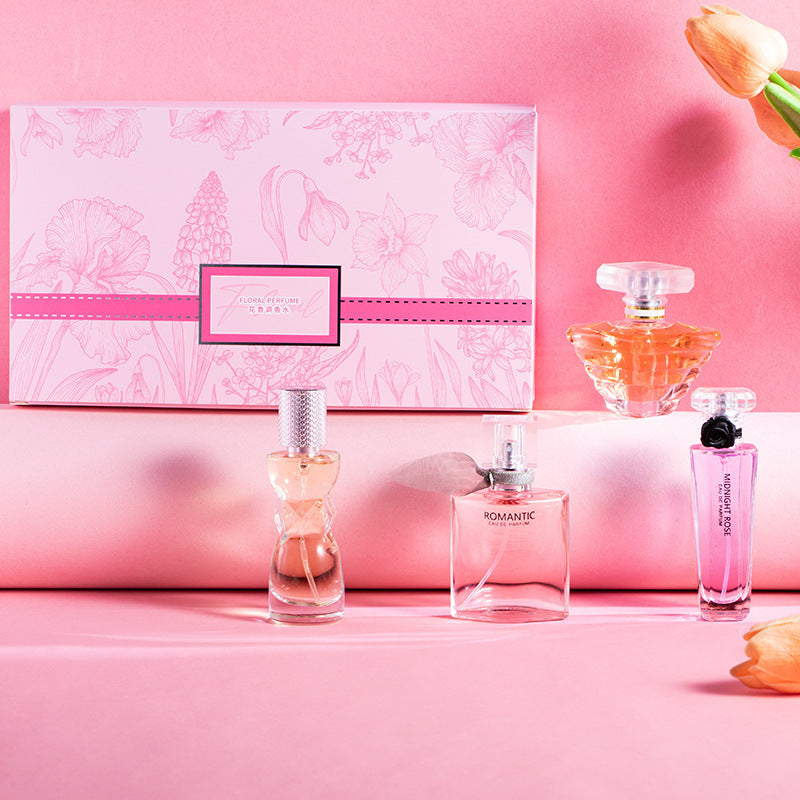 Trendy new perfume set for women - four-piece fragrance collection, light & long-lasting scent, live stream from vietnam & southeast asia