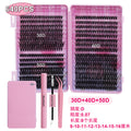 self-grafted eyelash book set, thick and curled false eyelashes, large capacity 80p100p european and american eyelashes