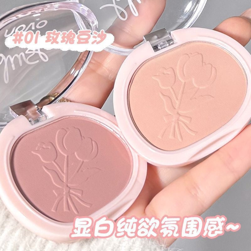 Novo velvet matte blush - effortless color, natural nude look, instant radiance. perfect for students!