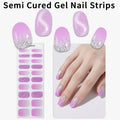fashion cat eye semi-cured gel nail sticker onion powder explosive pink butterfly nail art sticker full waterproof