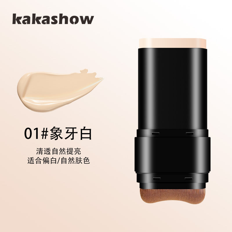 Kakashow makeup - hydrating & flawless foundation stick: long-lasting, waterproof, sweat-proof, and smudge-proof. erasable foundation cream