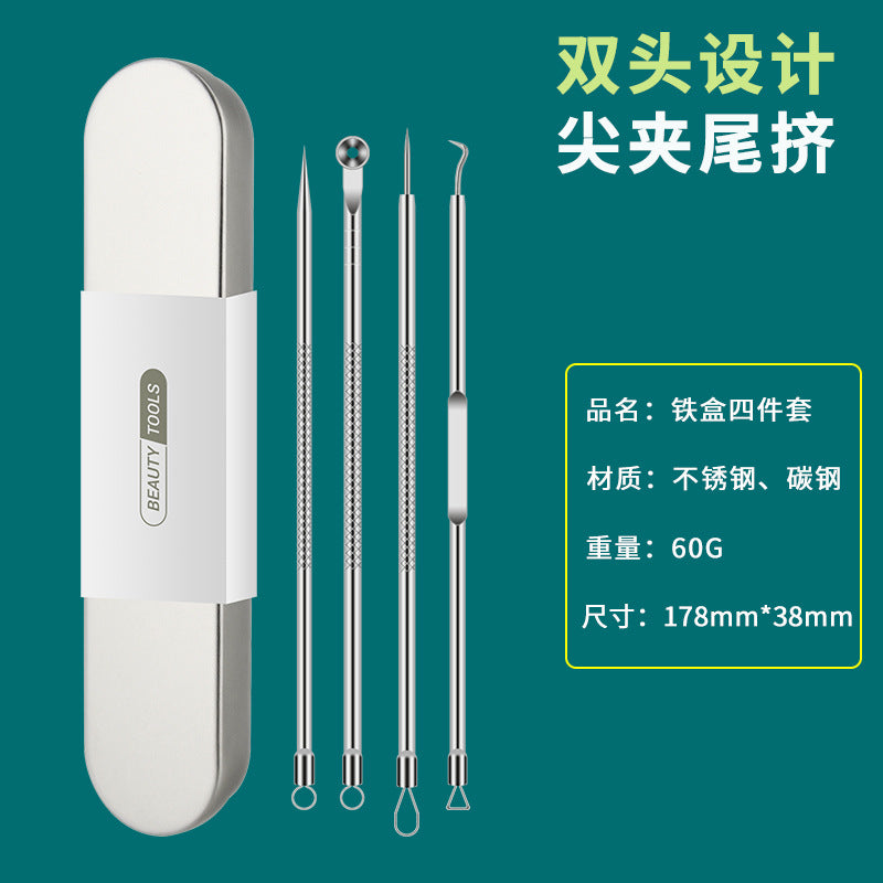 Blackhead remover kit with acne needle and tweezers - precision blackhead extractor and pimple popper tool set