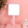 Wholesale makeup touch-up handheld mirror - square hand mirror, portable for girls, desktop makeup mirror - $2 store