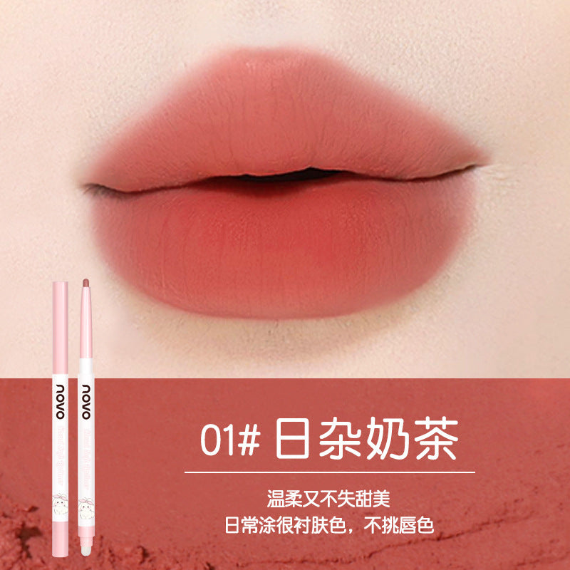 Novo cloud soft sculpting double-ended lip liner - women's lip contouring, matte, waterproof, long-lasting, lip primer & lipstick base