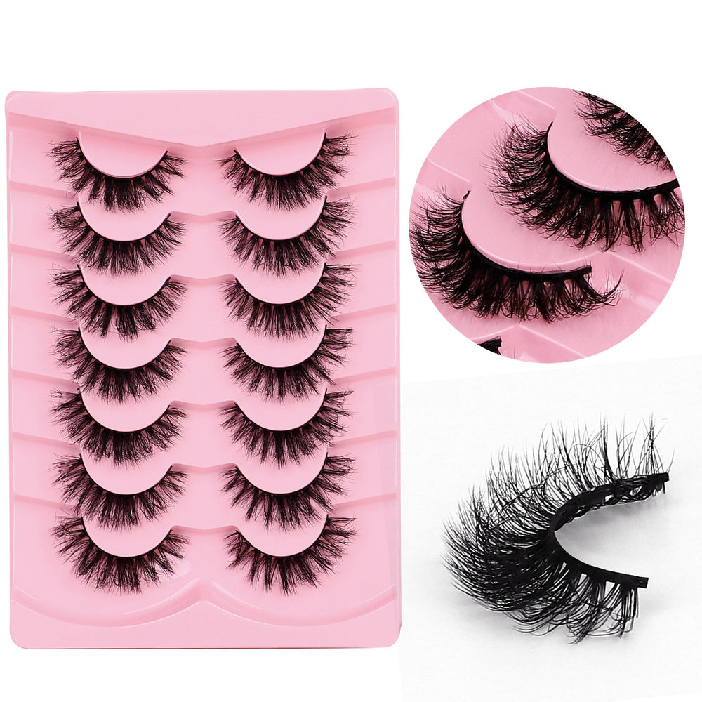 10 pairs natural half false lashes look cat eye lashes 3d