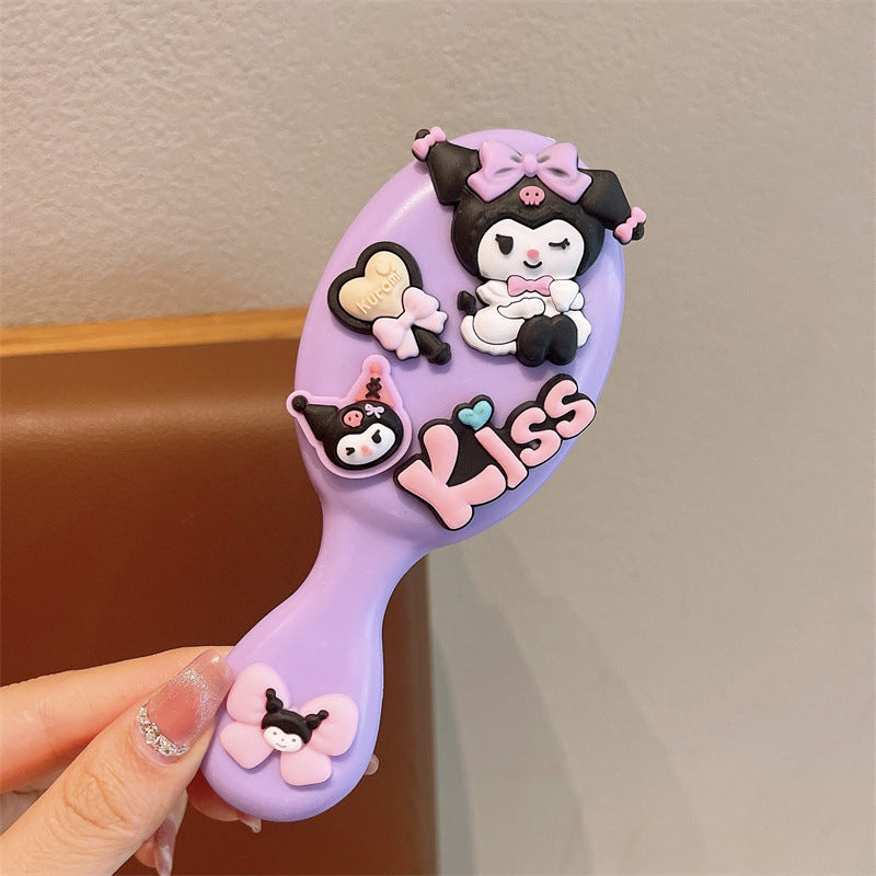 Purple hair clips - 50 piece set: cute hair clips, sweet & girly bang clips, japanese style cartoon hair accessories