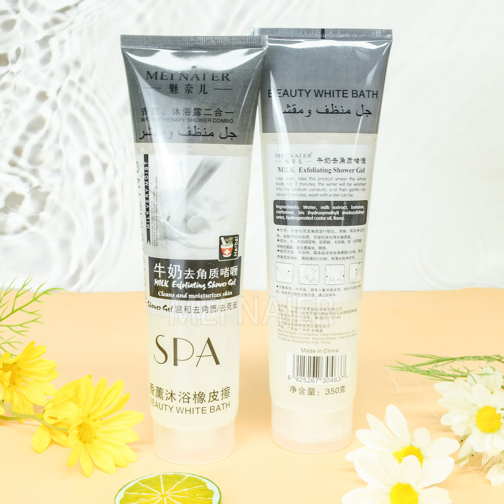 exfoliating facial & body scrub - deep cleansing, pore refining, and hydrating exfoliating mitt