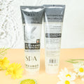 exfoliating facial & body scrub - deep cleansing, pore refining, and hydrating exfoliating mitt