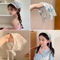 French lace triangle scarf women's retro decorative headscarf hairband mesh summer head wrap pastoral headband elegant hair accessories