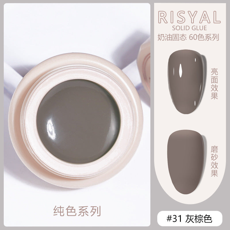 Risyal icy solid gel polish 5ml - smooth cream gel nail polish, japanese style nail polish for nail salons