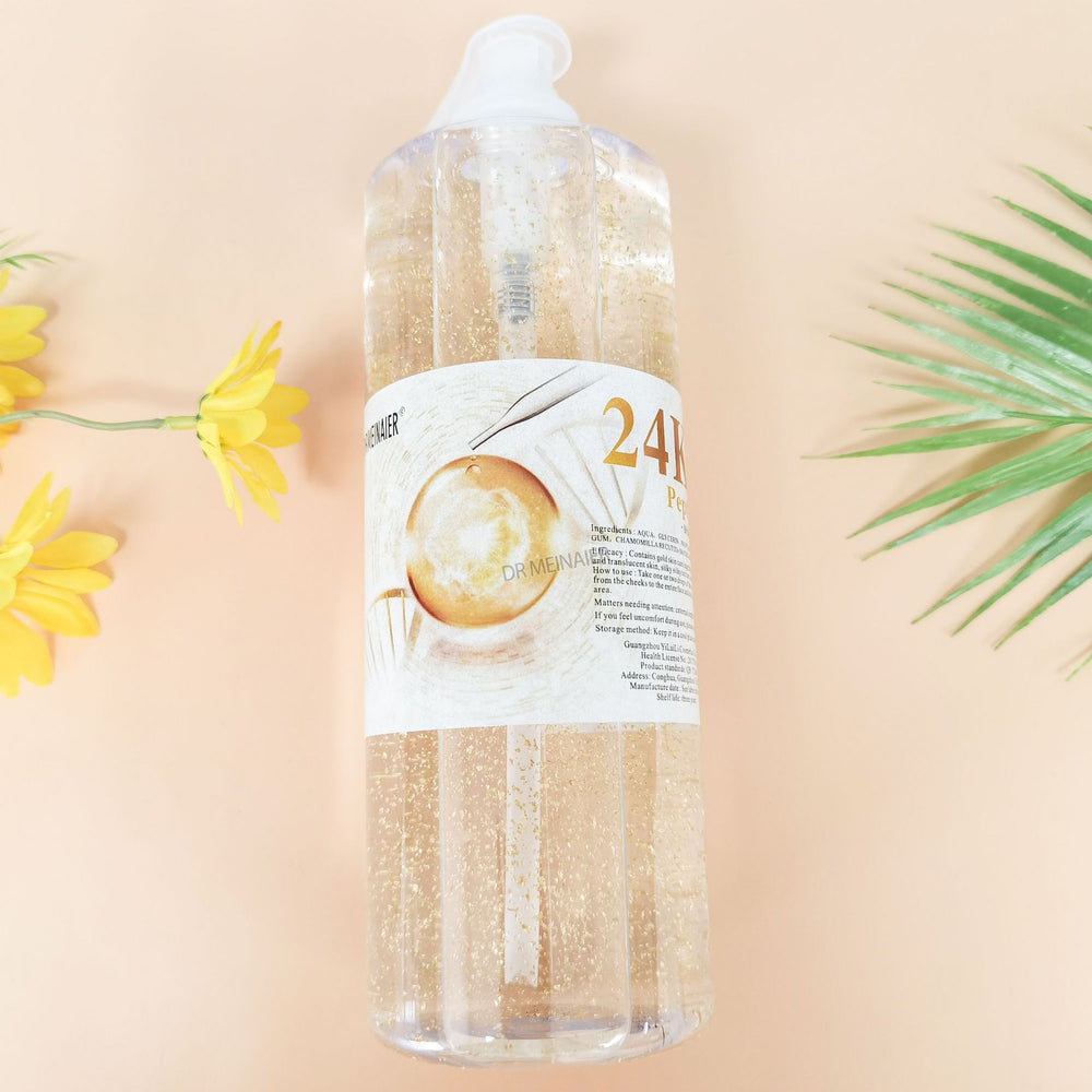 24k gold hexapeptide serum - firming & brightening essence 1000ml - gold flake serum - wholesale for beauty salons