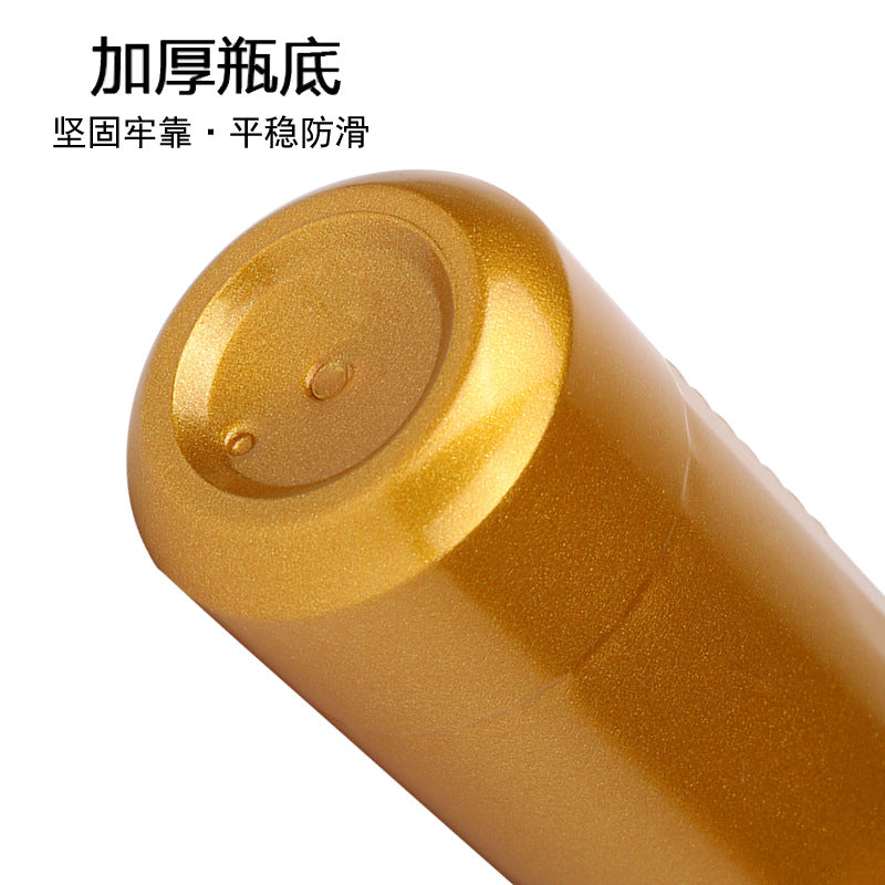 Ready-to-ship pet blow-molded dispensing bottles. gold-colored bottles for shower gel, shampoo, conditioner, lotion, and other liquids. empty plastic pump bottles