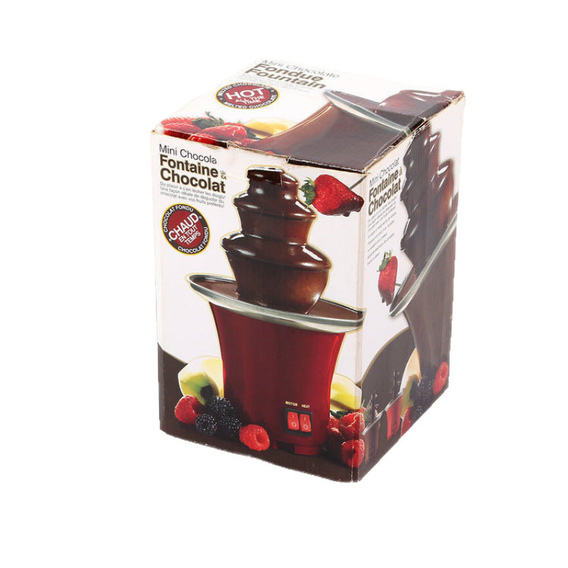 Chocolate fountain machine - mini diy home melting tower with heating - small chocolate machine waterfall maker