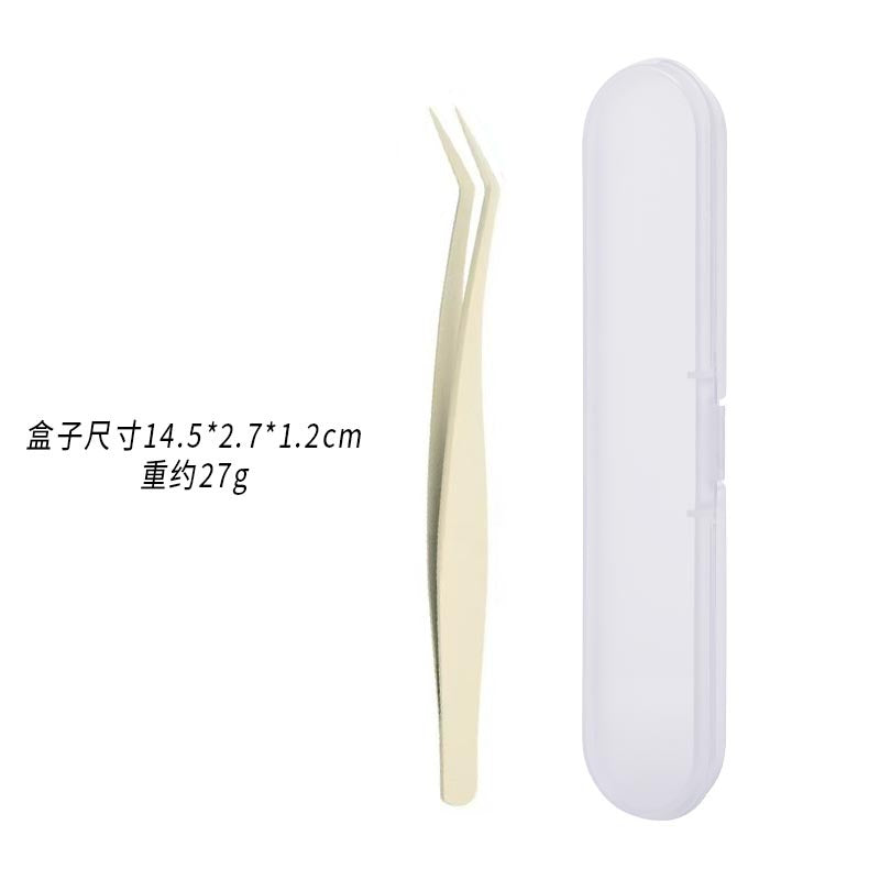 Non-stick eyelash tweezers, golden feather clip, anti-stick eyelash curler, cross-border non-stick tweezers, beauty tools, eyelash curler