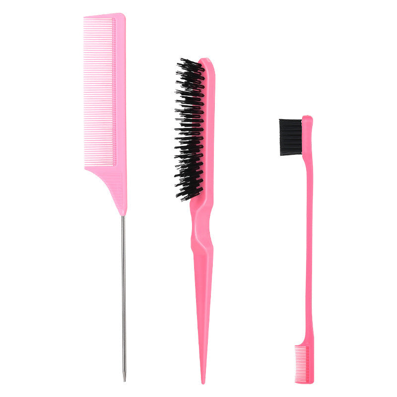Hairdressing comb, three rows of pointed tail comb, fluffy hair, hair comb, hair cleaning tool, various combs, cleaning brush