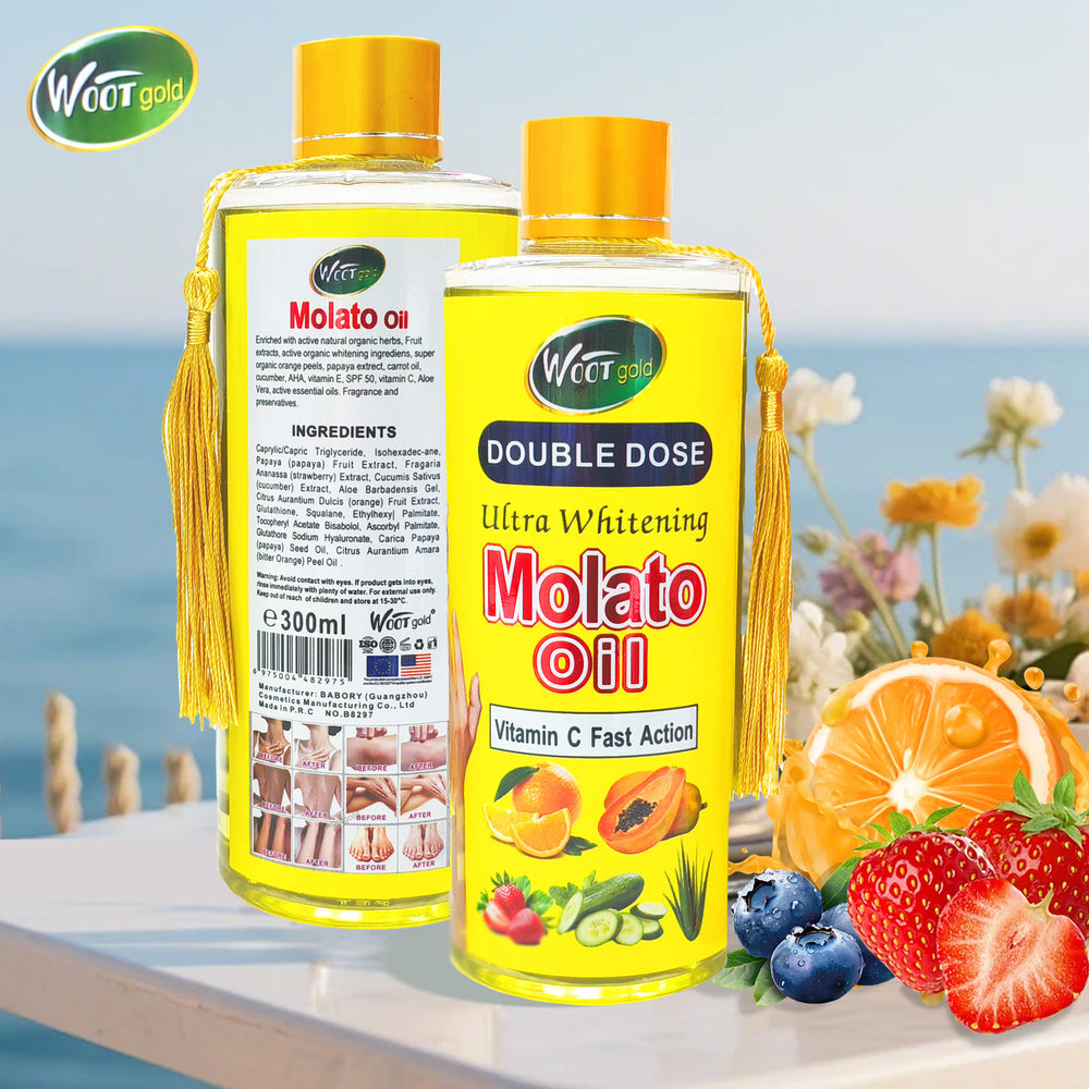 molato skincare series: shower gel, scrub, body lotion, essential oil, soap, brightening moisturizer - for export