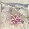 Gradient color dopamine flower small hair clip for women y2k high-end elegant hair clip 2024 new year shark clip