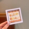1# [purple square box] yellow bear nail stickers
