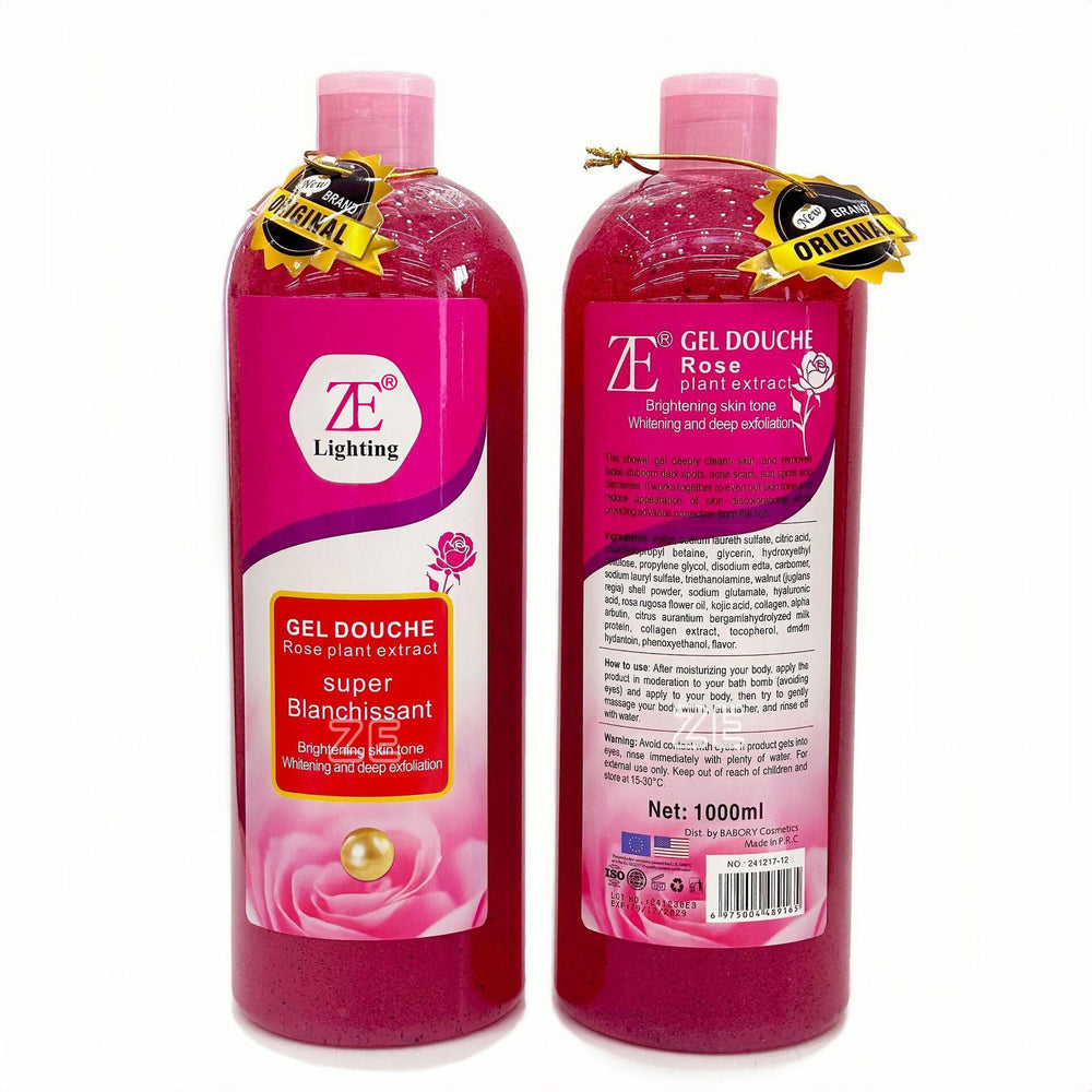 export ze rose plant extract shower gel 1000ml - silky smooth, deep cleansing - wholesale for export