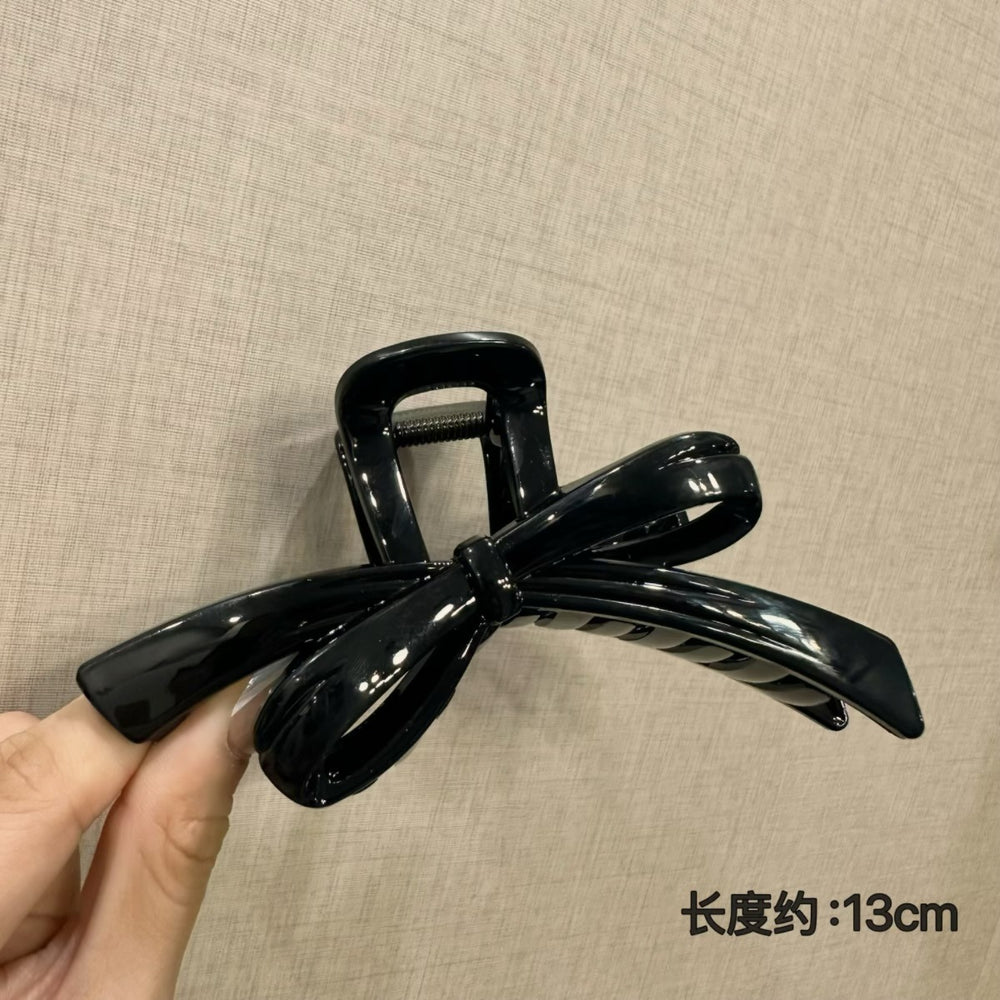 Japanese style classy cute transparent white polka dot fashion multi-hair sweet large size back of head shark girl hairpin hair accessories
