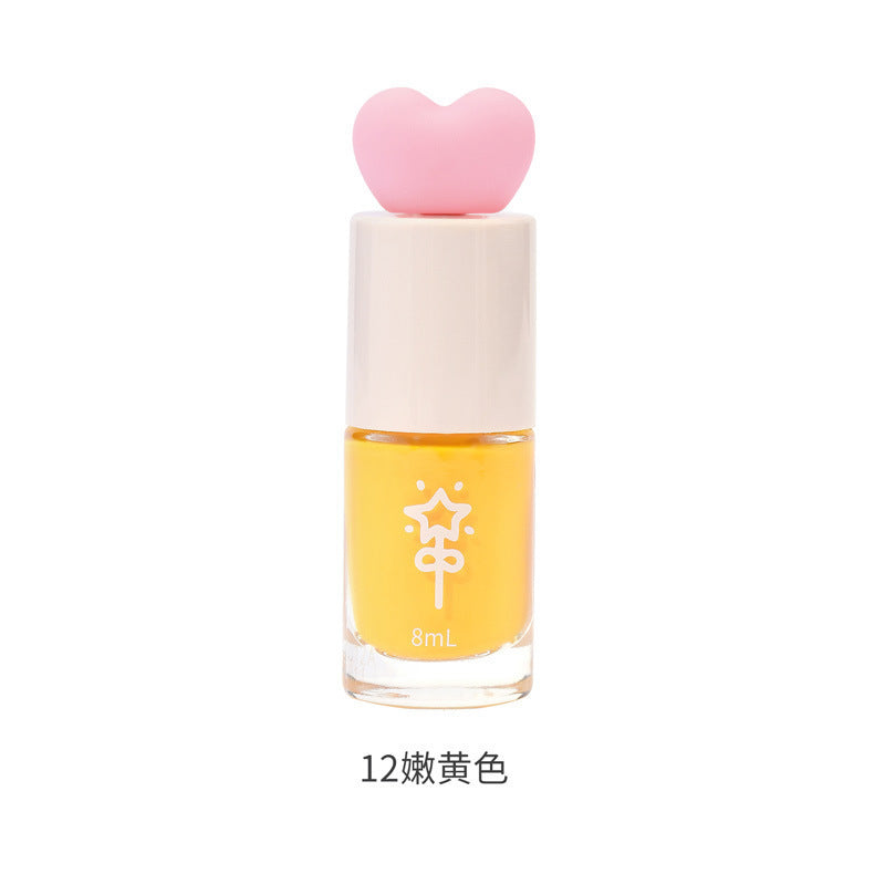 White nail polish water-based tearable whole sheet peel-off cute student new color no baking quick-drying quick-drying hot style fall and winter