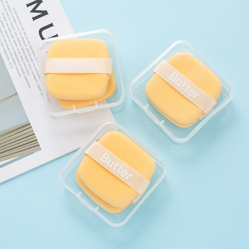 Butter puff super soft air cushion powder bottom puff powder bottom liquid butter biscuit live broadcast with goods cream double-sided square puff